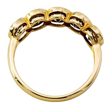 9ct Gold Cubic Zirconia 5 Stone Ring Size N